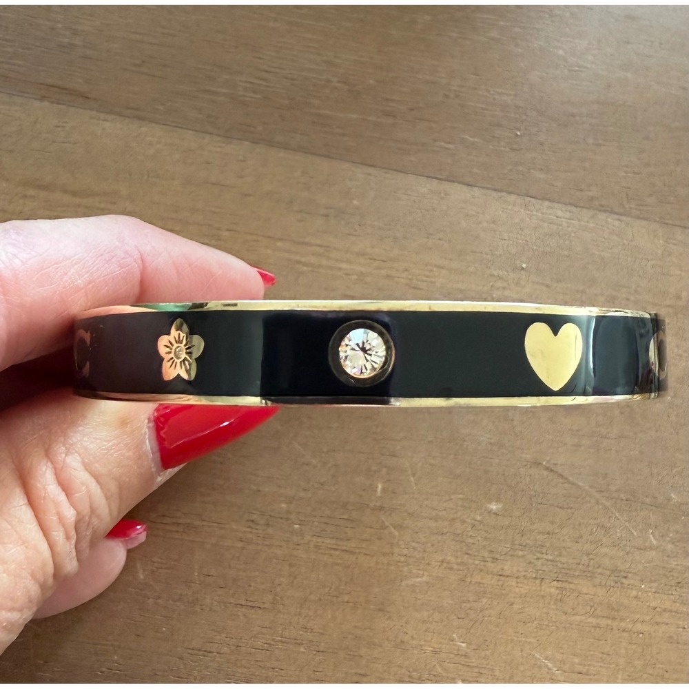 Coach Bangle Bracelet Gold & Black